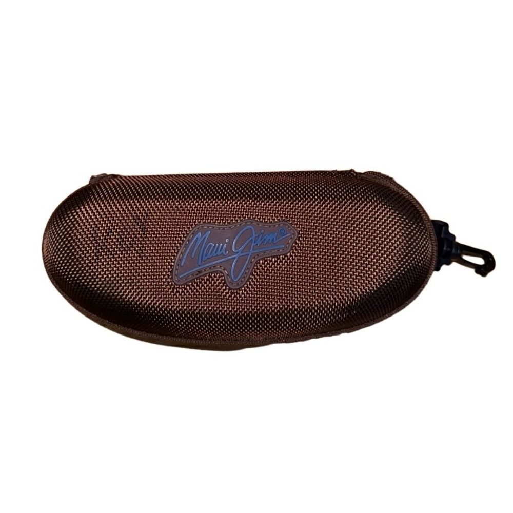 Maui Jim Brown Sunglasses Hard Case w/ Clasp Clip - Picture 2 of 6